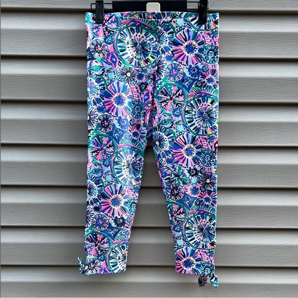 Lilly Pulitzer Girls Maia Cropped Leggings size Extra Large 12-14 - Picture 1 of 6